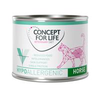 6x200g Concept for Life Veterinary Diet Hypoallergenic ló nedves macskatáp 15% árengedménnyel