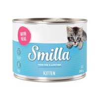 6x200g Kitten Smilla nedves kölyökmacskatáp - Szárnyas & borjú