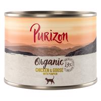 6x200g Purizon Organic csirke, liba & tök gabonamentes nedves macskatáp óriási árengedménnyel