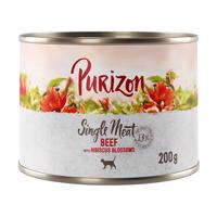 6x200g Purizon Single Meat marha & hibiszkuszvirág gabonamentes nedves macskatáp óriási árengedménnyel