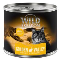 6x200g Wild Freedom Adult Golden Valley - nyúl & csirke nedves macskatáp 5+1 ingyen