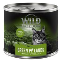 6x200g Wild Freedom Adult Green Lands - bárány & csirke nedves macskatáp 5+1 ingyen