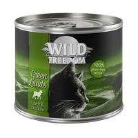 6x200g Wild Freedom Adult nedves macskatáp - Green Lands - bárány & csirke