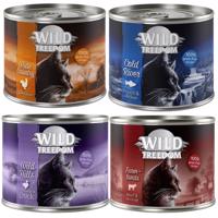 6x200g Wild Freedom Adult nedves macskatáp vegyes próbacsomagban- csomag II (2 x csirke, 2 x tőkehal, 1x marha, 1x kacsa