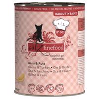 6x380g catz finefood Ragout  No.603 liba & pulyka nedves macskatáp