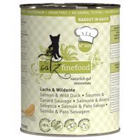 6x380g catz finefood Ragout No.605 lazac & vadkacs nedves macskatáp