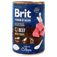 6x400g Brit Premium by Nature nedves kutyatáp - Marha pacallal