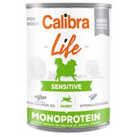 6x400g Calibra Dog Life Adult  Sensitive nyúl nedves kutyatáp