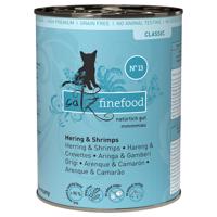 6x400g catz finefood hering & garnéla konzerv nedves macskatáp