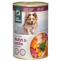 6x400g Pure Nature Adult Csirke & lazac nedves kutyatáp