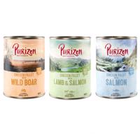 6x400g Purizon Adult vegyes csomag (2 x vaddisznó, 2 x lazac, 2 x bárány) gabonamentes nedves macskatáp 10% árengedménnyel