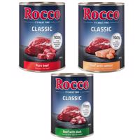 6x400g Rocco Classic nedves kutyatáp Exkluzív-mix: marha pur, marha/lazac, marha/kacsa