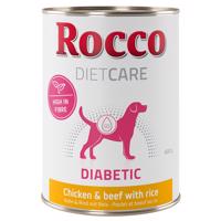 6x400g Rocco Diet Care Diabetic csirke, marha & rizs nedves kutyatáp 10% árengedménnyel