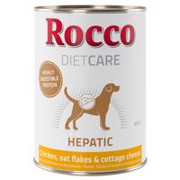 6x400g Rocco Diet Care Hepatic csirke, zabpehely & túró nedves kutyatáp 10% árengedménnyel