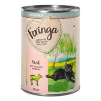 6x410g Feringa Single Meat Menü Borjú, brokkoli & pitypang nedves macskatáp