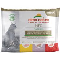 6x55g Almo Nature Classic tasakos nedves macskatáp multipack-3 fajta csirkre