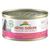 6x70g Almo Nature HFC lazac & csirke aszpikban nedves macskatáp