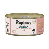 6x70g Applaws Senior tonhal & lazac nedves macskatáp