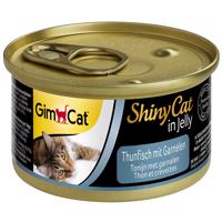 6x70g GimCat ShinyCat Jelly tonhal & garnéla nedves macskatáp