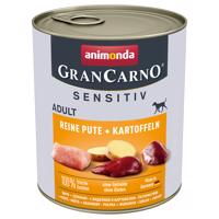 6x800g Animonda GranCarno Adult Sensitive Pulyka & burgonya nedves kutyatáp