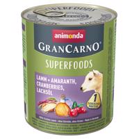 6x800g animonda GranCarno Adult Superfoods nedves kutyatáp- Bárány + amaránt, áfonya, lazacolaj