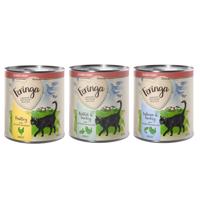 6x800g Feringa Classic Meat Menü Mix 1: szárnyas, bárány & nyúl, csirke & pisztráng nedves macskatáp 10% árengedménnyel