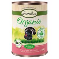 6x800g Lukullus Organic Adult pulyka & cukkini gluténmentes nedves kutyatáp