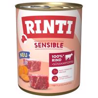 6x800g RINTI Sensible marha & rizs nedves kutyatáp