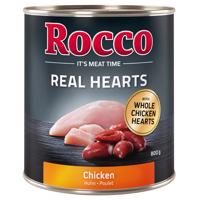 6x800g Rocco Real Hearts Csirke nedves kutyatáp