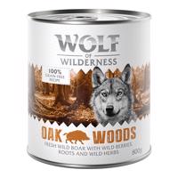 6x800g Wolf of Wilderness Adult - Single protein nedves kutyatáp -Oak Woods vaddisznó