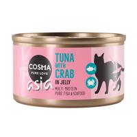 6x85g Cosma Asia aszpikban nedves macskatáp - Nyári kiadás: csirke, tonhal & tonhalikra