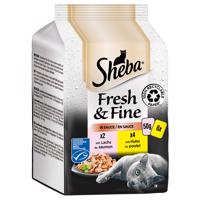 72x50g Sheba Fresh & Fine lazac & csirke szószban nedves macskatáp