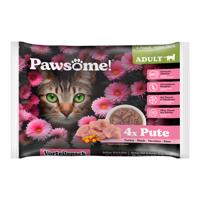 8x85g Pawsome Adult Cat nedves macskatáp - Pulyka