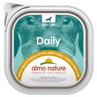 9x300g Almo Nature Daily Csirke, sonka & sajt nedves kutyatáp 15% árengedménnyel