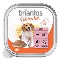 9x300g Briantos Delicious Paté Marha tálcás nedves kutyatáp