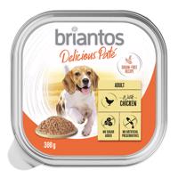 9x300g Briantos Delicious Paté Pulyka tálcás nedves kutyatáp