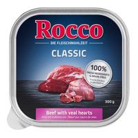 9x300g Rocco Classic Borjúszív tálcás nedves kutyatáp 8+1 ingyen