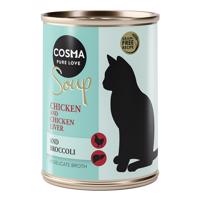 Cosma Soup gazdaságos csomag 24 x 100 g - Csirkefilé, csirkemáj & brokkoli