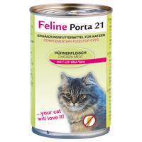 Feline Porta 21 gazdaságos csomag - 24 x 400 g - Csirke & aloe vera