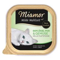 Miamor Milde Mahlzeit gazdaságos csomag 24 x 100 g - Szárnyas pur & zöldség