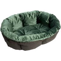 Sofà ágybetét Ferplast Siesta Deluxe kutyakosárhoz, zöld bársony, H 96 x Sz 71 x M 32 cm