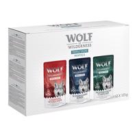 Wolf of Wilderness "Triple Taste" gazdaságos csomag 24 x 125 g - 24 x 125 g Vegyes csoma Canadian Woodlands, Scandinavian Fjords, Mediterranean Coastlines